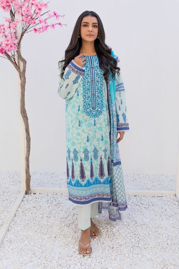 Zellbury Malsian Blue Eid Lawn 2022 Online Shopping